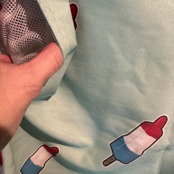 Airwalk Size Large Swimming Trunks Mint Green with Bombpop Popsicles - Picture 5 of 12